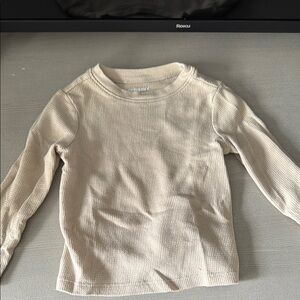 Cream Long Sleeve Kids Top